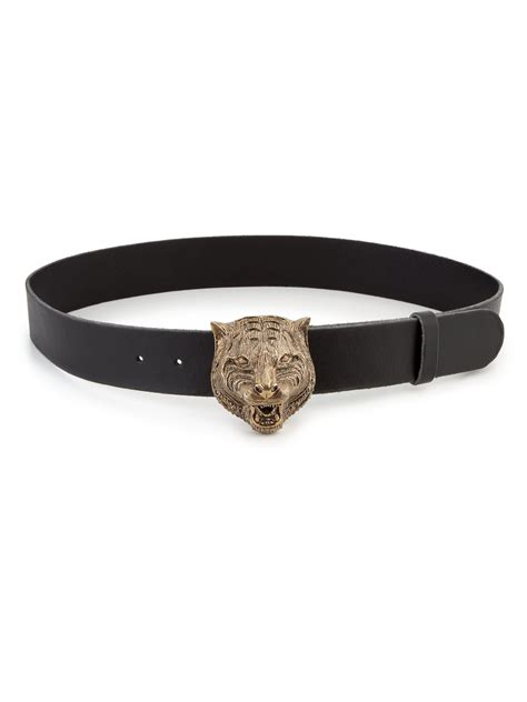 gucci leather belt with tiger head|Gucci tiger head necklace.